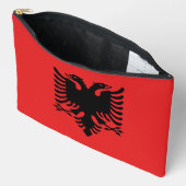 Print Cut Sew Bag met vlag van Albanië Etui (Open)