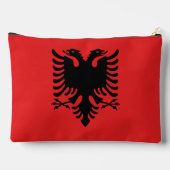 Print Cut Sew Bag met vlag van Albanië Etui (Achterkant)