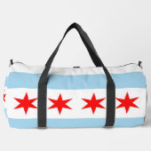 Print Cut Sew Bag met vlag van Chicago, Verenigde  Plunjezak (Voorkant)