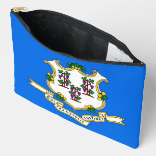 Print Cut Sew Bag met vlag van Connecticut, Vereni Etui
