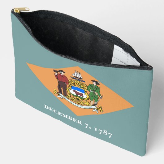Print Cut Sew Bag met vlag van Delaware, Verenigde Etui (Open)