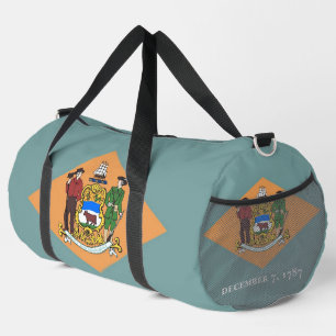 Print Cut Sew Bag met vlag van Delaware, Verenigde Plunjezak