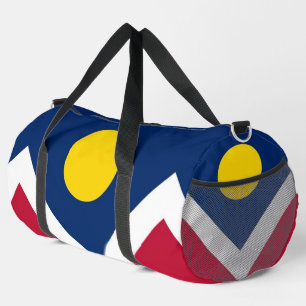 Print Cut Sew Bag met vlag van Denver, Verenigde S Plunjezak