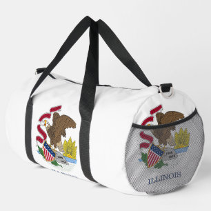 Print Cut Sew Bag met vlag van Illinois, Verenigde Plunjezak