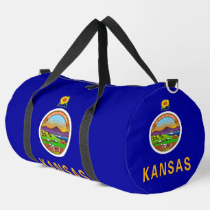Print Cut Sew Bag met vlag van Kansas, Verenigde S Plunjezak