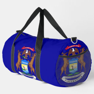 Print Cut Sew Bag met vlag van Michigan, Verenigde Plunjezak