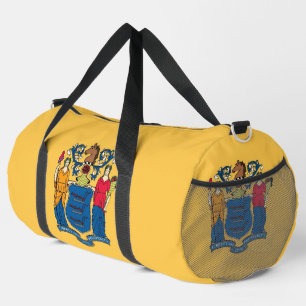 Print Cut Sew Bag met vlag van New Jersey, Verenig Plunjezak