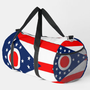 Print Cut Sew Bag met vlag van Ohio, Verenigde Sta Plunjezak
