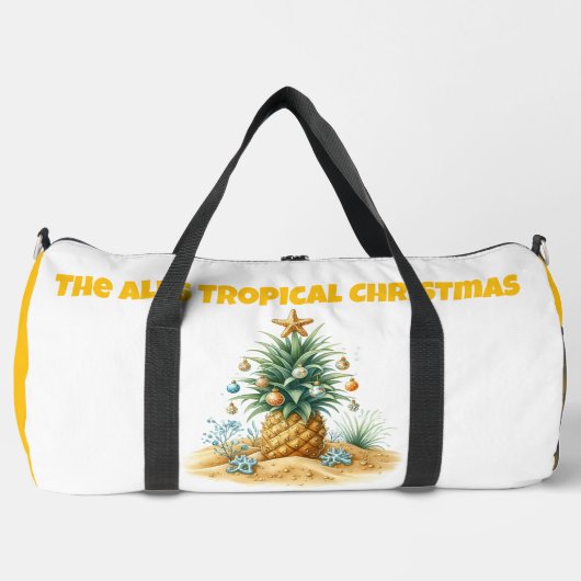 Print Cut Sew Bag-Personalised Tropical Xmas Bag Plunjezak (Voorkant)