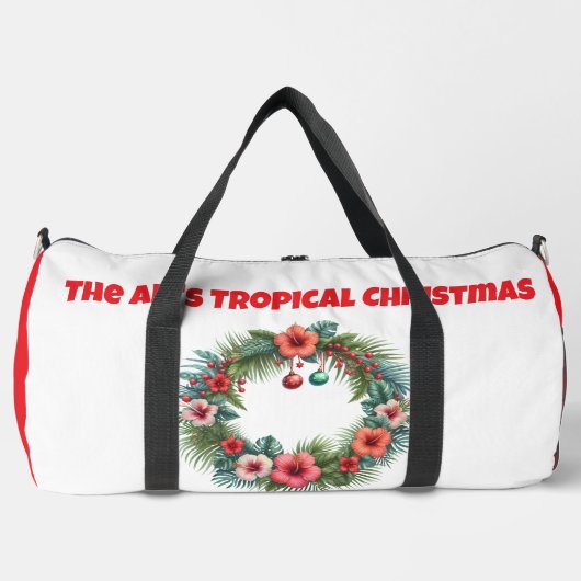 Print Cut Sew Bag-Personalised Tropical Xmas Bag Plunjezak (Voorkant)
