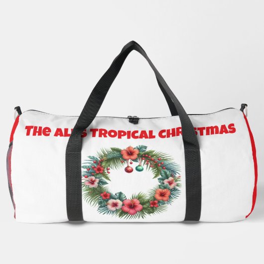 Print Cut Sew Bag-Personalised Tropical Xmas Bag Plunjezak (Achterkant)