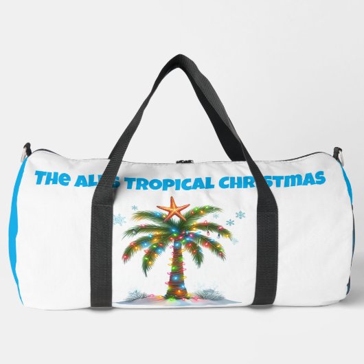 Print Cut Sew Bag-Personalised Tropical Xmas Bag Plunjezak (Voorkant)