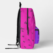 Print Cut Sew Bag volleybal meisjes roos fuchsia Bedrukte Rugzak (Links)