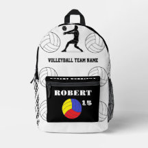 Print Cut Sew Bag volleybal, zwart wit modern