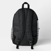 Print Cut Sew Bag volleybal, zwart wit modern Bedrukte Rugzak (Achterkant)