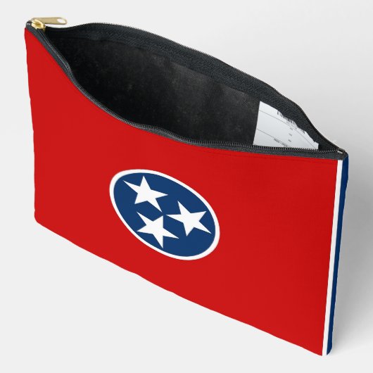 Print Cut Sew Bag with flag of Tennessee, USA Etui (Open)