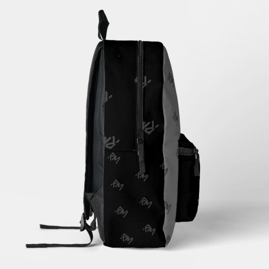 Print Cut Sew Bag zwart en grijs Bedrukte Rugzak (Links)
