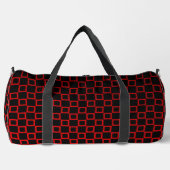 Print Cut Sew Bag zwart en rood modern design Plunjezak (Voorkant)