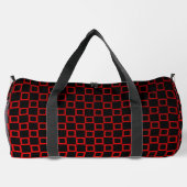 Print Cut Sew Bag zwart en rood modern design Plunjezak (Achterkant)