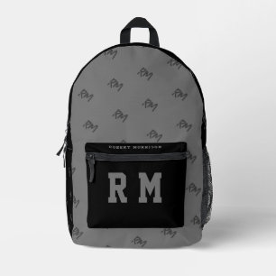 Print Cut Sew Bag zwart Moderne reisschool kinder Bedrukte Rugzak