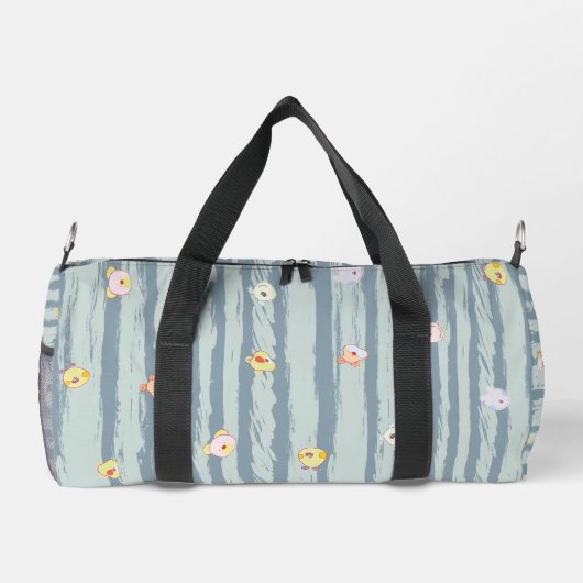 Print Cut Sew Duffel Bag – Whimsy Faces Plunjezak (Achterkant)