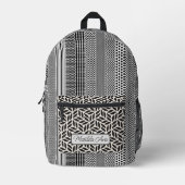 Print Cut Sew Rugzak - Personaliseer B/W bladeren (Voorkant)