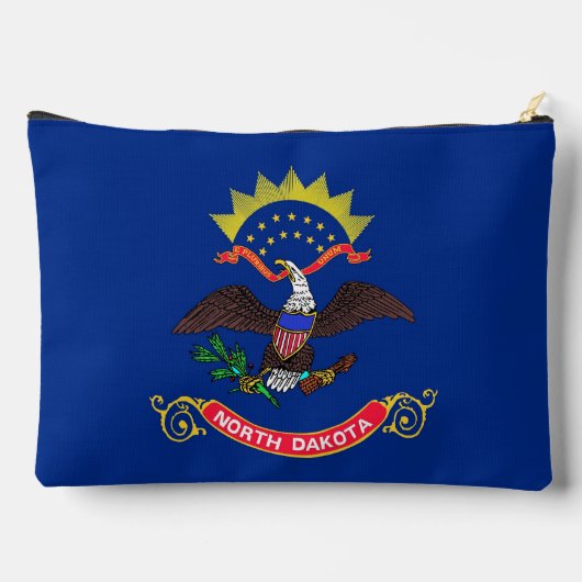 Print Cut Sew Tas met vlag van North Dakota, VS (Achterkant)