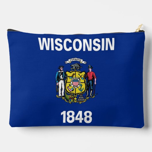 Print Cut Sew Tas met vlag van Wisconsin (Achterkant)
