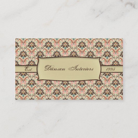  Print Damask Visitekaartje (Voorkant)