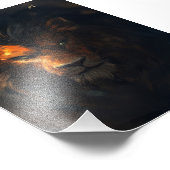 Print Entre Leões Foto Afdruk (Hoek)