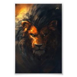 Print Entre Leões Foto Afdruk