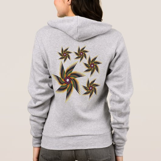 print flora hoodie (Achterkant)