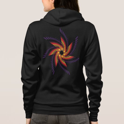 print flora women hoodie (Achterkant)