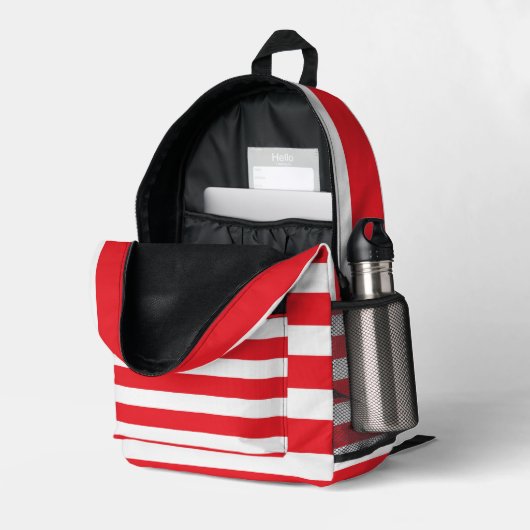 Print gesneden naaizak bedrukte rugzak (Achterkan Hoek Rechts (Open))