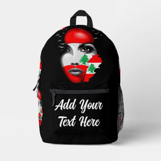 Print gesneden naaizak bedrukte rugzak (Voorkant)