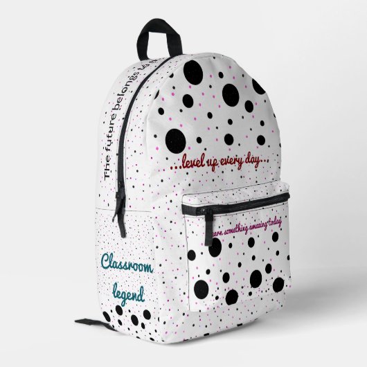 Print gesneden naaizak bedrukte rugzak (Achterkant Hoek Links)