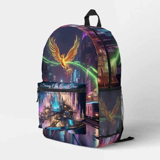 Print gesneden naaizak bedrukte rugzak (Achterkant Hoek Rechts)