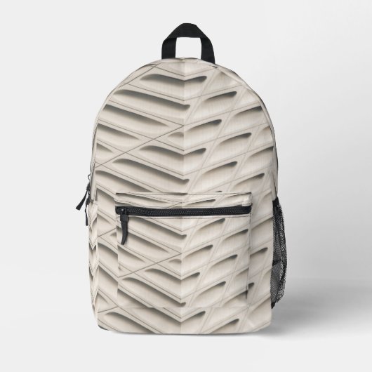 Print gesneden naaizak Beige Bedrukte Rugzak (Voorkant)