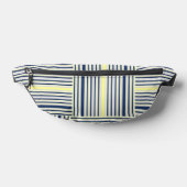 Print gesneden naaizak blauw & gele streep heuptasje (Liggend)