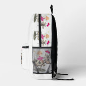 Print gesneden naaizak bloemenfee Koe Bedrukte Rugzak (Rechts)