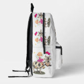 Print gesneden naaizak bloemenfee Koe Bedrukte Rugzak (Links)