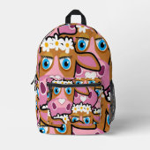 Print gesneden naaizak bloemenzak Koe roze Bedrukte Rugzak (Voorkant)