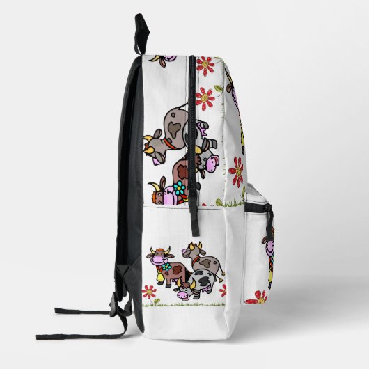 Print gesneden naaizak bloemige Koeien moo moo Bedrukte Rugzak (Links)
