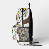 Print gesneden naaizak Floral Sheep Bumblebee Bedrukte Rugzak (Rechts)