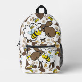 Print gesneden naaizak Floral Sheep Bumblebee Bedrukte Rugzak (Voorkant)