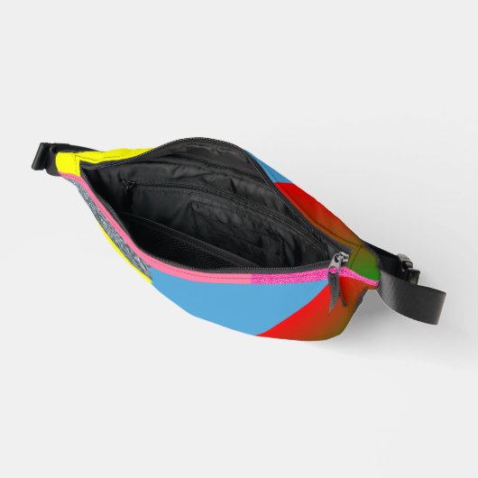 Print gesneden naaizak kleurrijke kleuren heuptasje (Open)