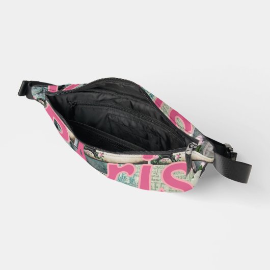 Print gesneden naaizak Parijs Frankrijk Heuptasje (Open)