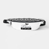 Print gesneden naaizak Parijs Frankrijk Zwart & Wi Heuptasje (Voorkant)