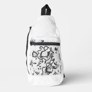 Print gesneden naaizak sling bag