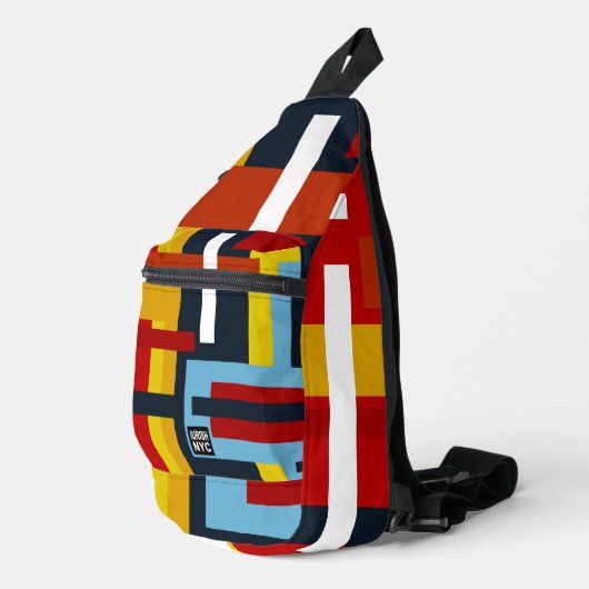 Print gesneden naaizak sling bag (Rechterhoek)